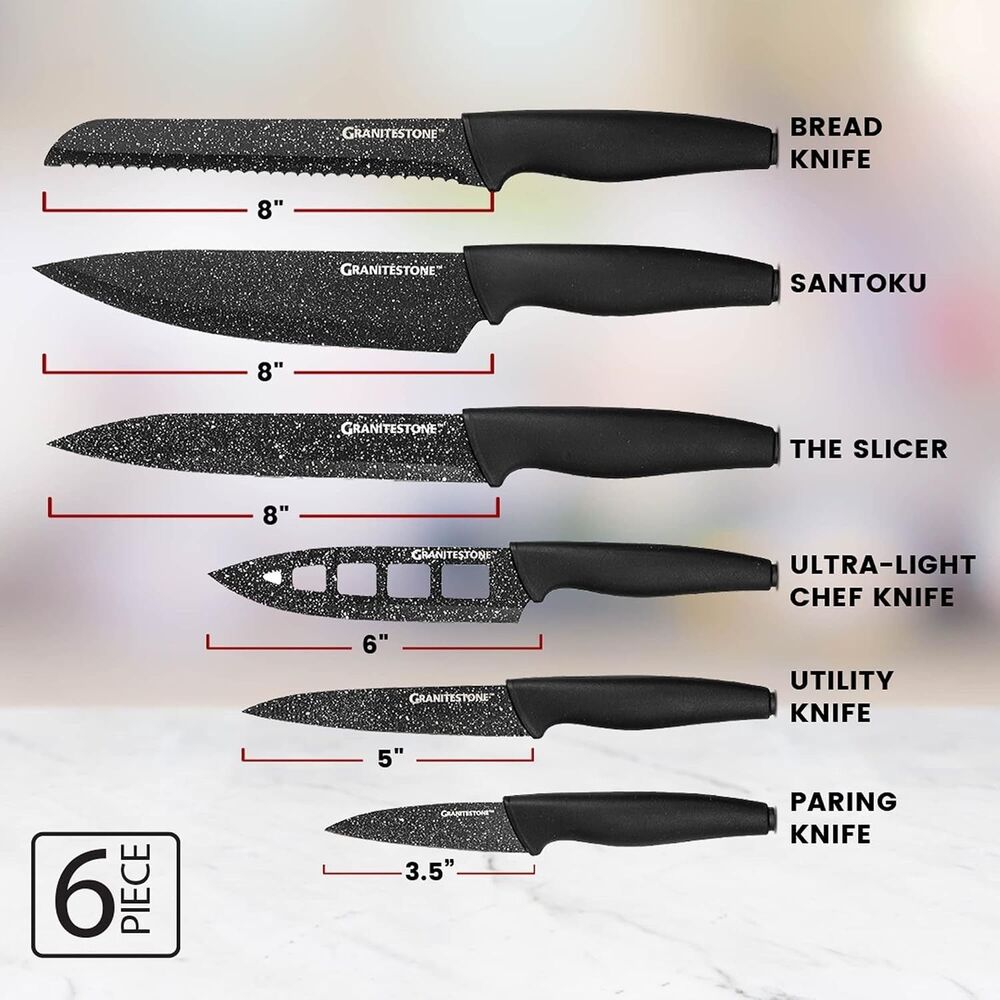 Granitestone Nutriblade Professional Chef Kitchen Knife Set – New Sealed